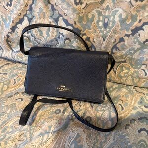Coach Navy Leather Crossbody Bag